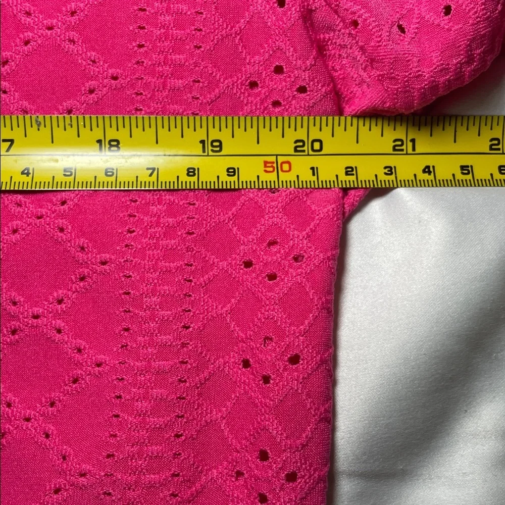 MICHAEL Michael Kors Fuchsia Ruffled Peplum Wrap Blouse sz L - Picture 9 of 9